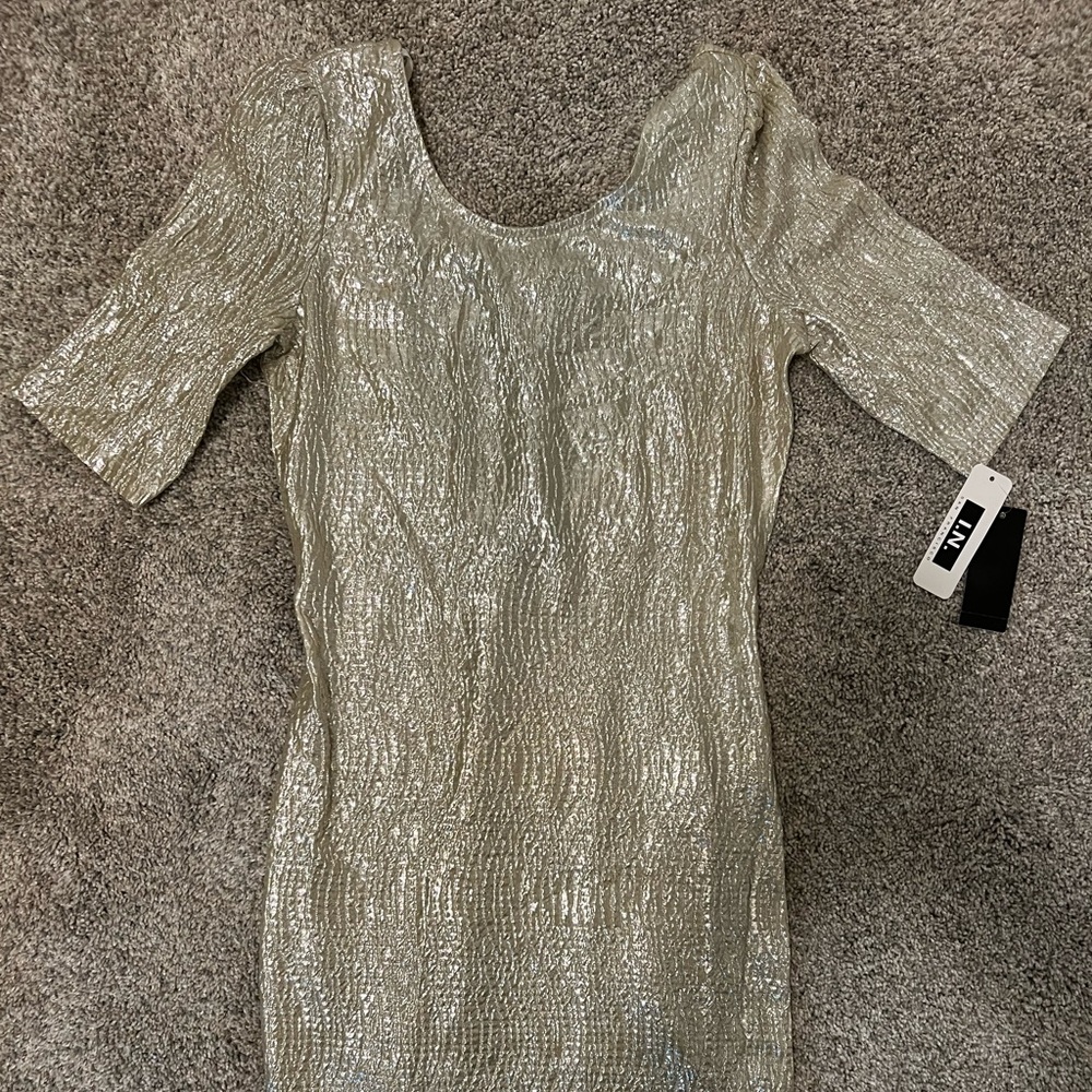 NWT Silver Cocktail Dress